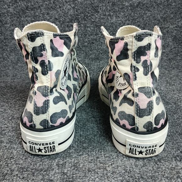Converse Chuck Taylor All Star Lift Platform Women Size 9 Pink Leopard High Top - Picture 6 of 8